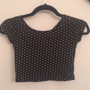 Polka dot crop top